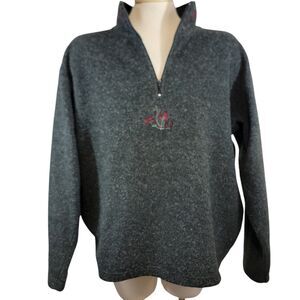 Victoria Secret Country Top Womans Large Grey Vintage Embroidered Pullover